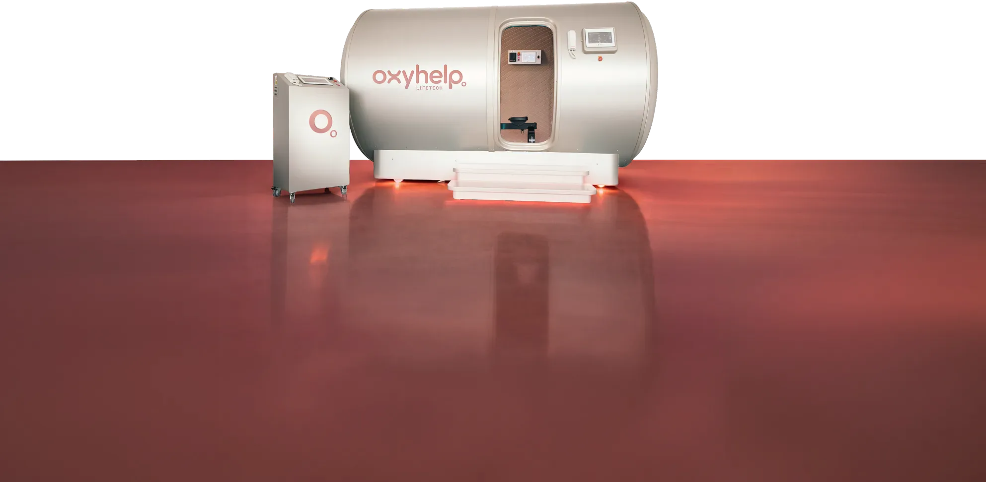 OxyHelp Lifetech hyperbaric chamber with oxygen concentrator